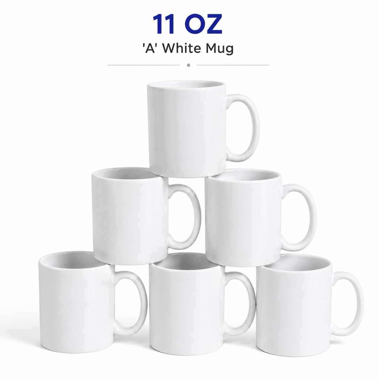 11 OZ 'A' White Mug