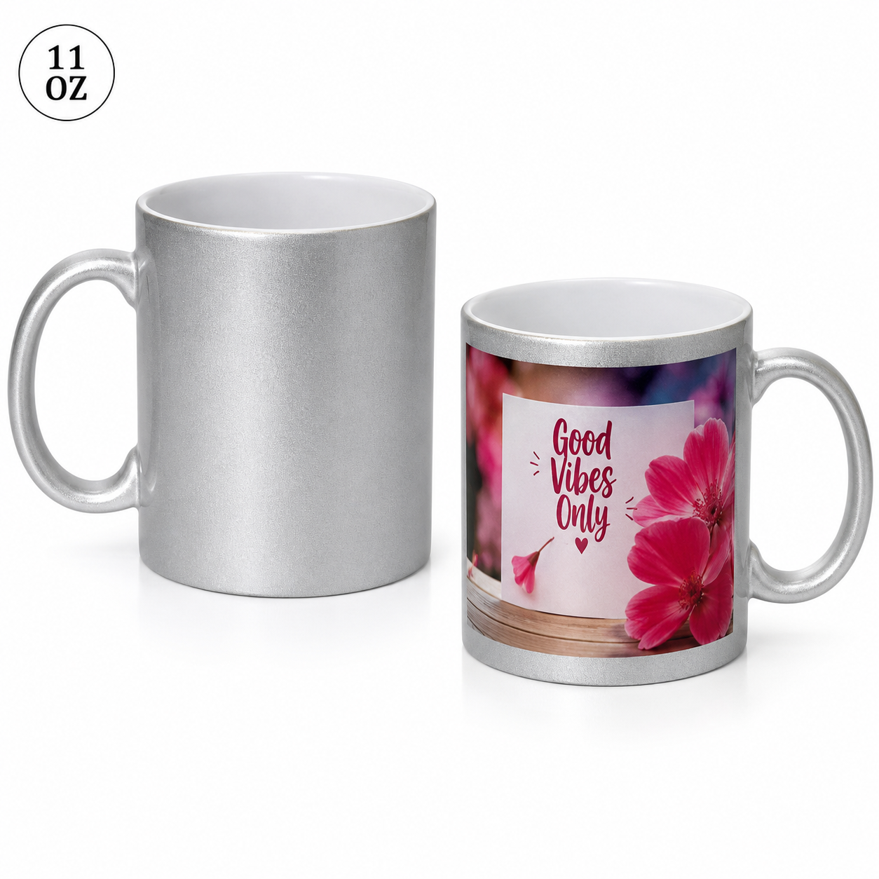 11 OZ Silver Mug
