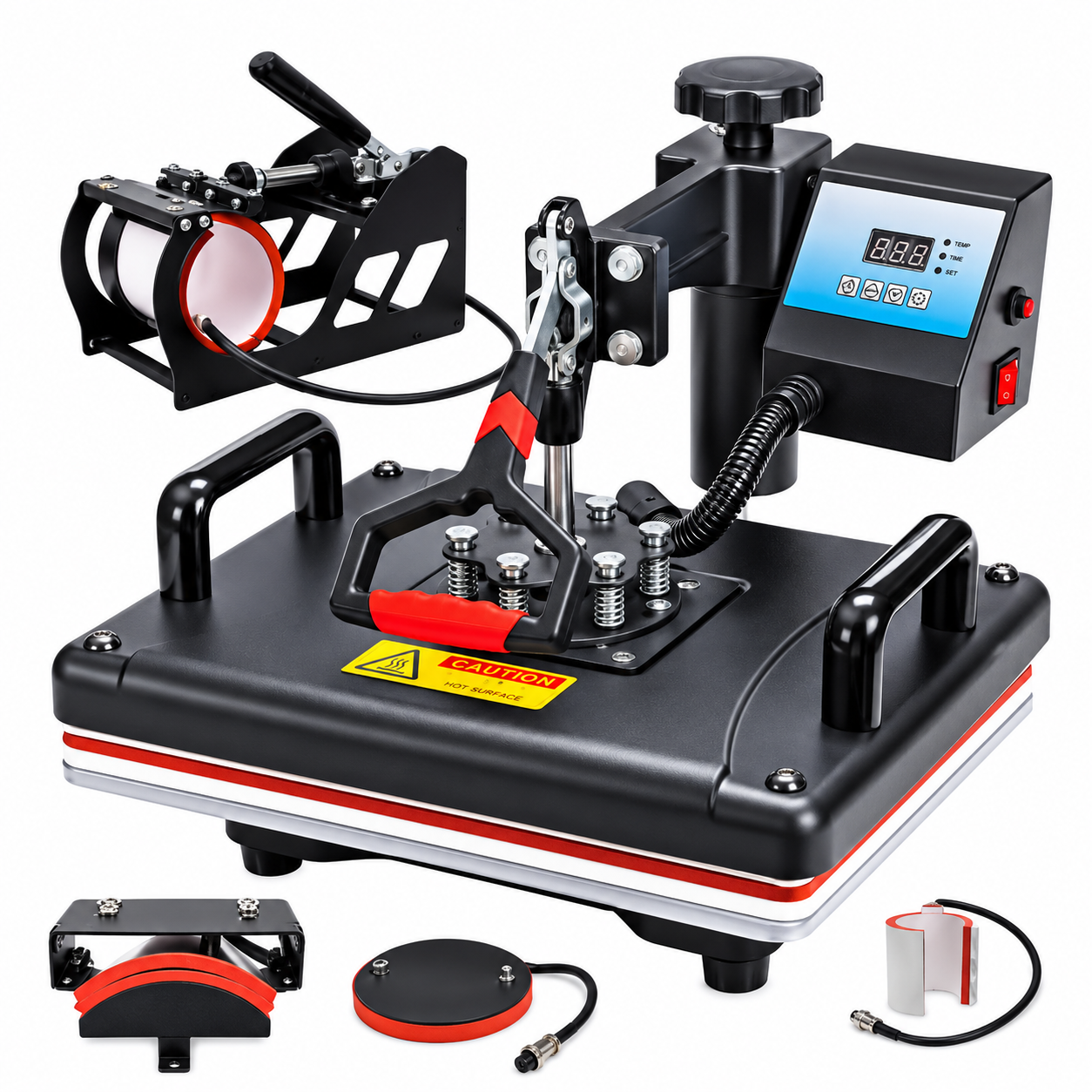 5 in 1 Combo Heat Press Black 12x15