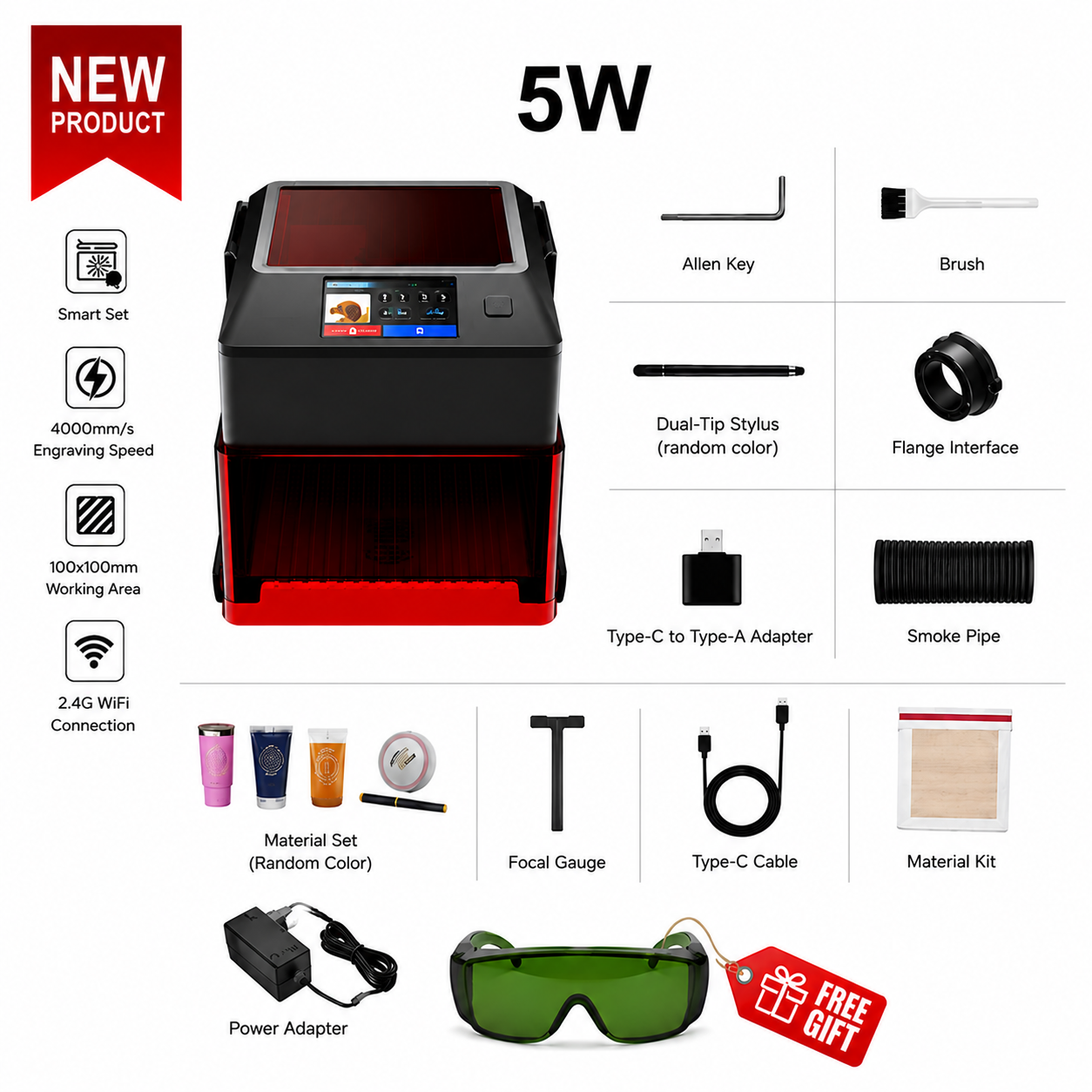 Antox 5W Laser Marking/Cutting Machine
