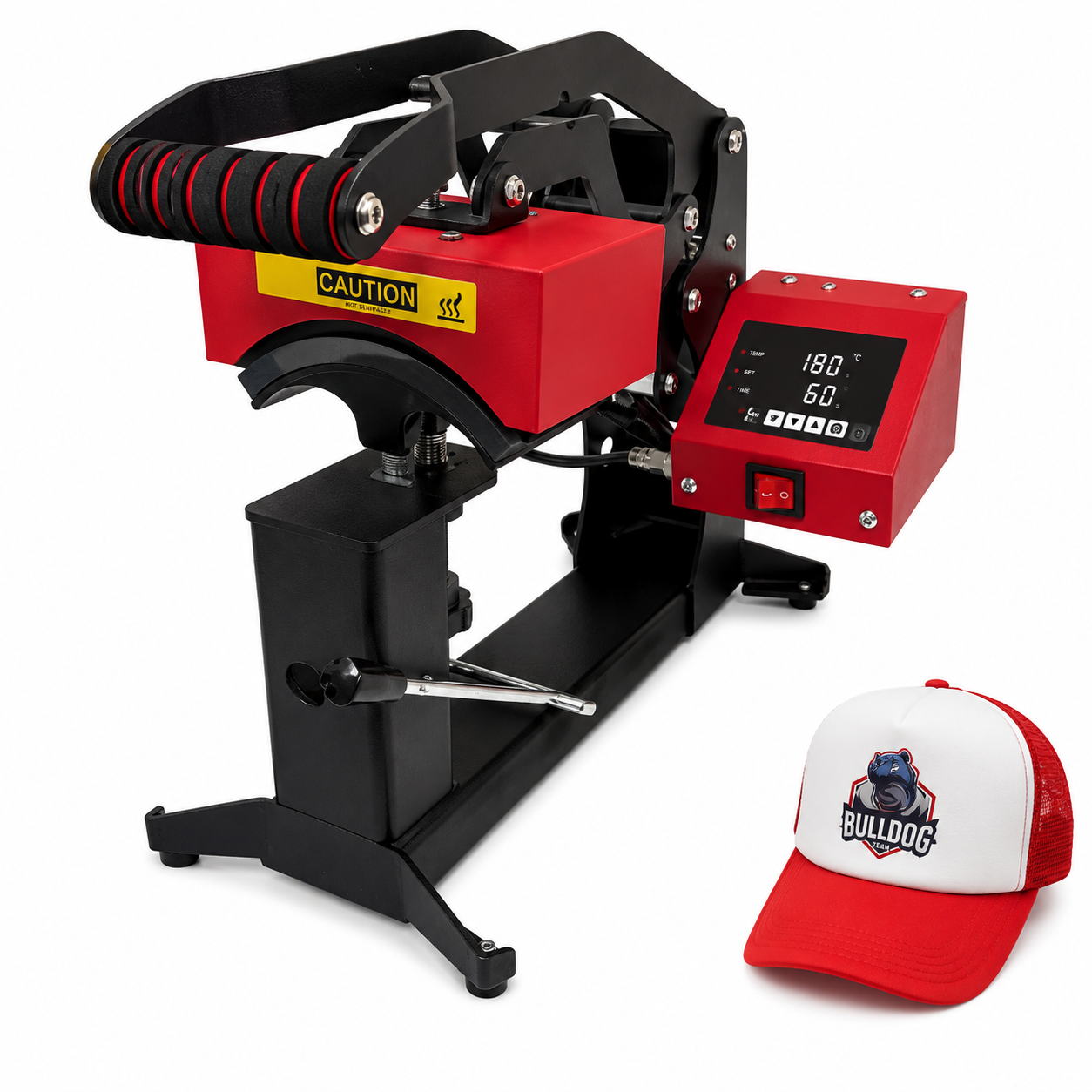 Cap Heat Press Red & Black