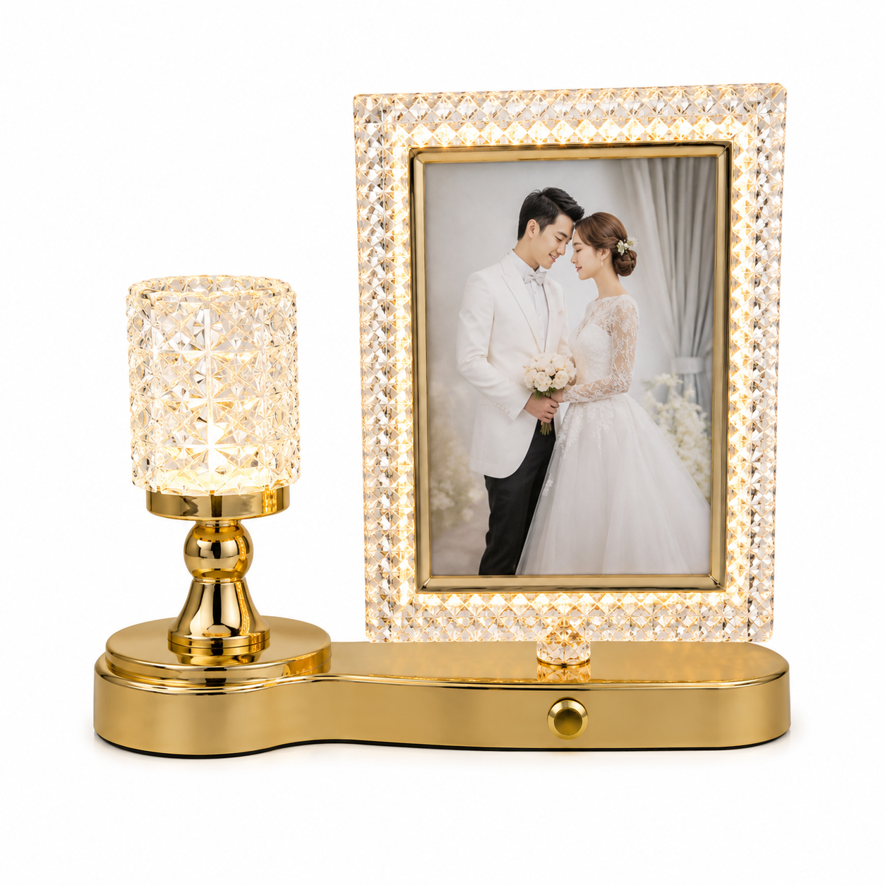 Crystal Rectangle Multi Light Photo Frame