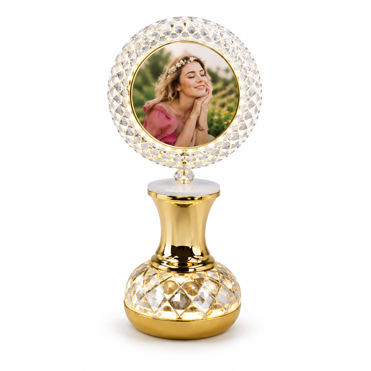 Crystal Round Moon Photo Frame