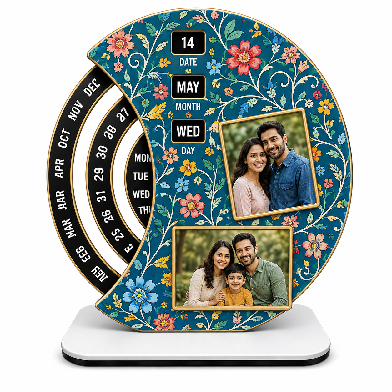 Decorative Photo Calendar And Frame (Size: 7.5 × 7.5 Inches)