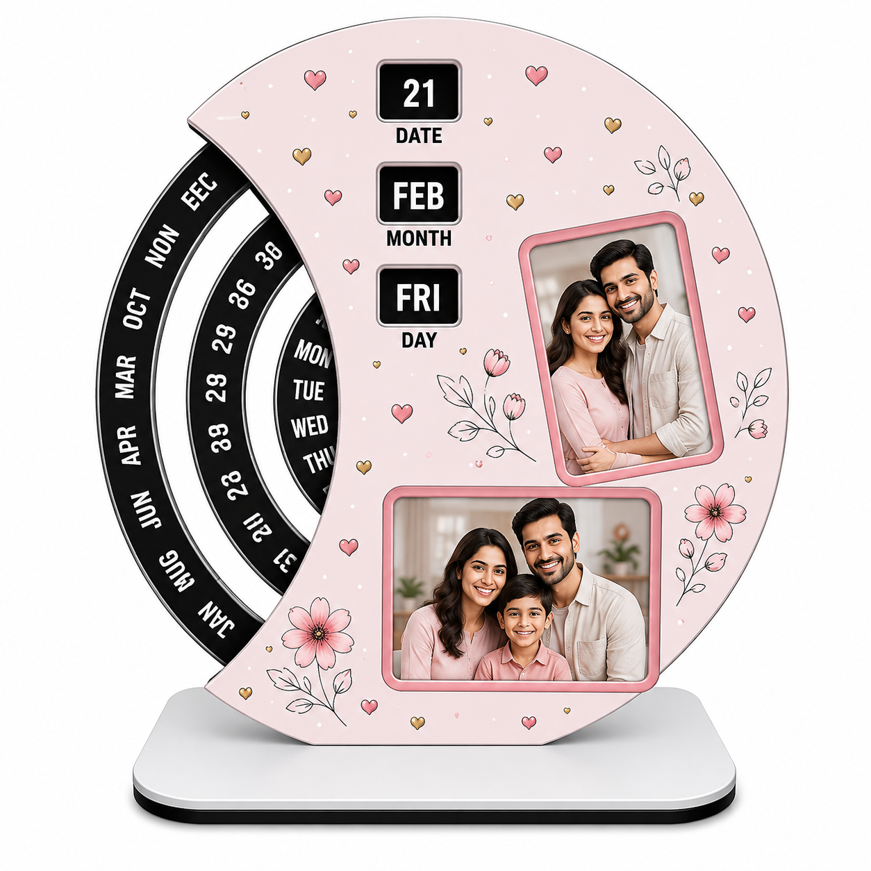 Decorative Photo Calendar/ Frame (Size: 7.5 × 7.5 Inches)
