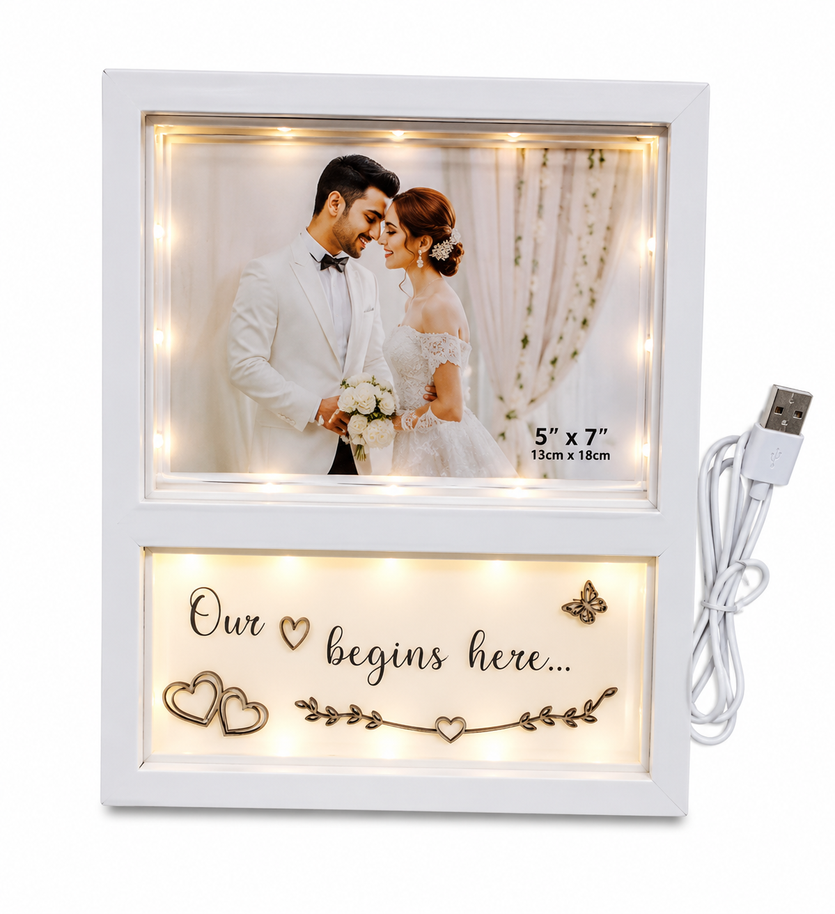 Imported LED Photo Frame (Size: 5 × 7 Inches
