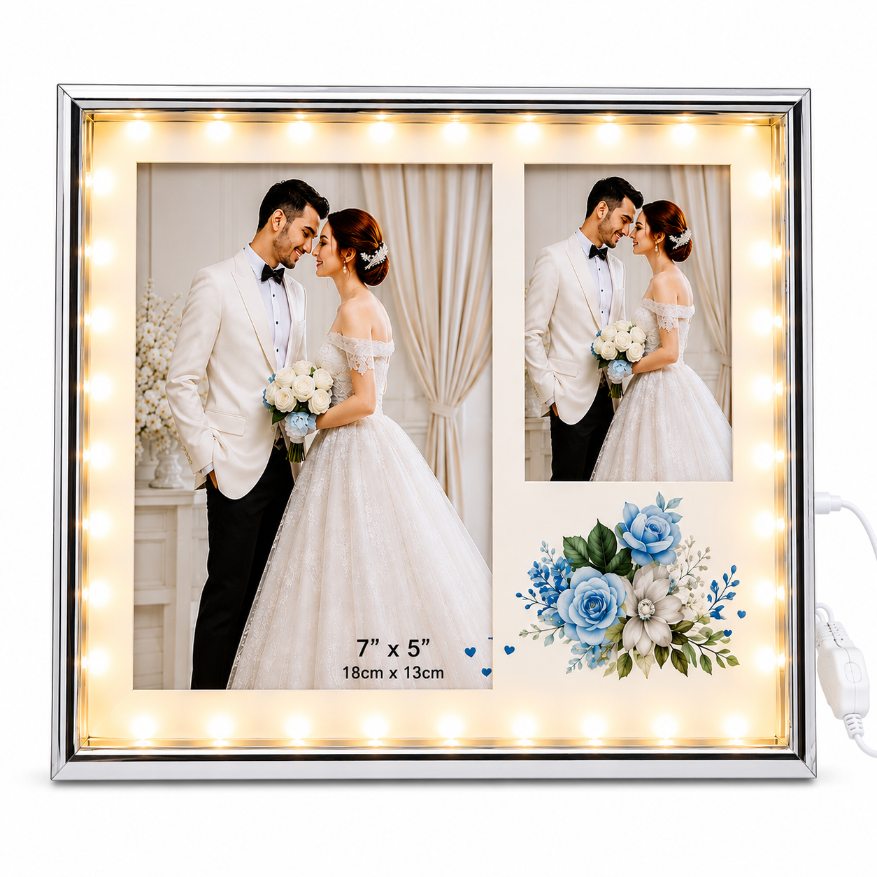Imported LED Photo Frame (Size: 7 × 5 Inches)