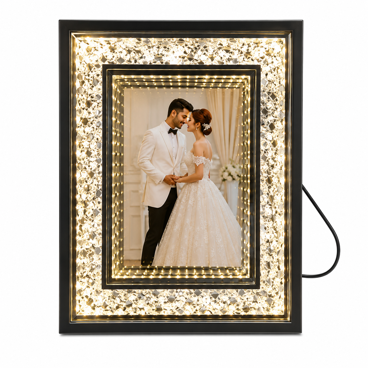 LED Magic Mirror Photo Frame ( 3D infinity )