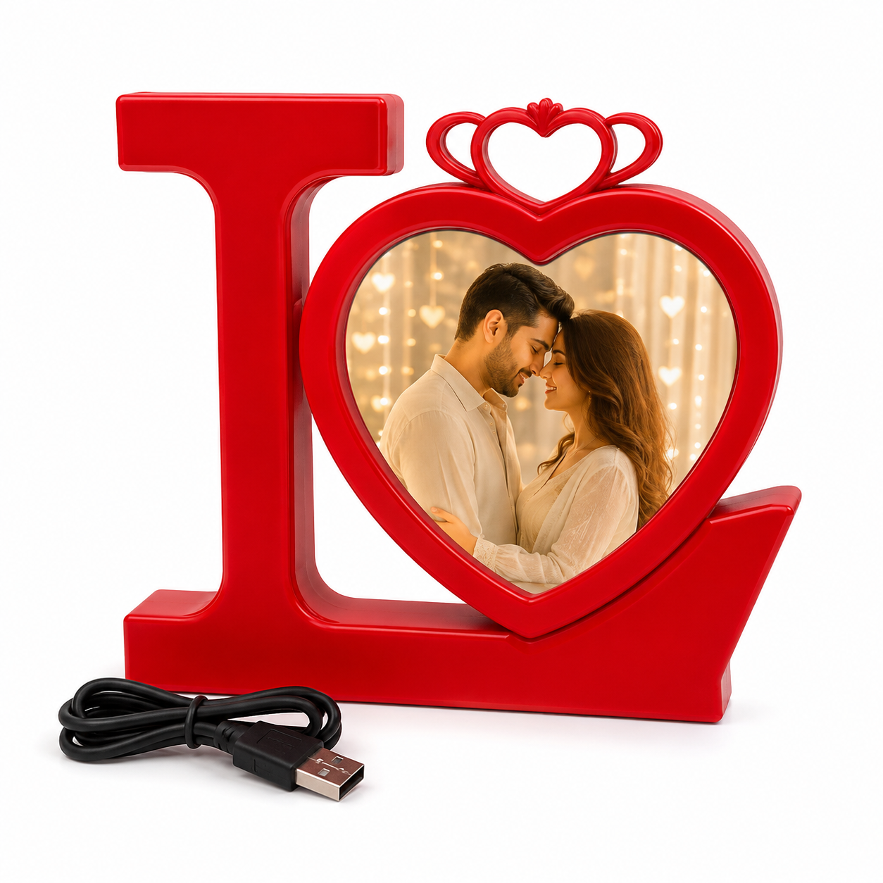 Love Shape King Photo Frame ( LED )