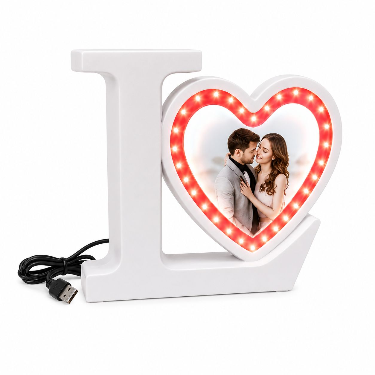Magic LED Mirror ( L Love with Heart-Shaped )