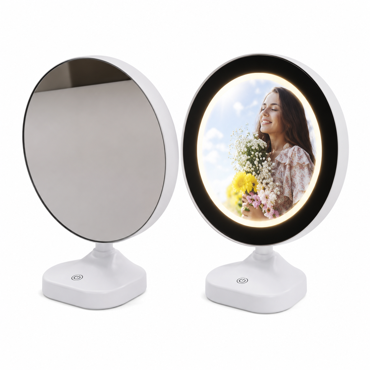 Magic Mirror Photo Frame ( Round )