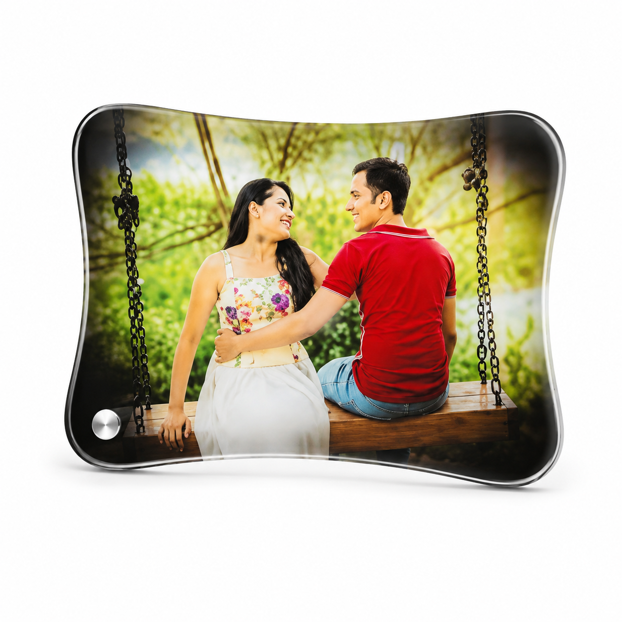 Personalized Crystal Glass Photo Frame (Model: BL38)