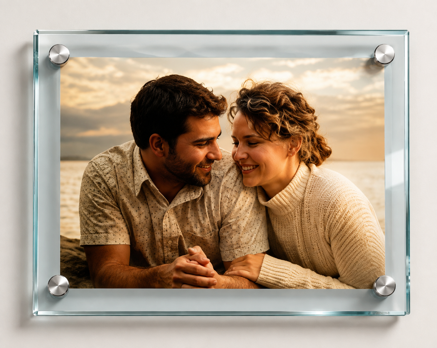Personalized Crystal Glass Photo Plaque (Model: BL01)