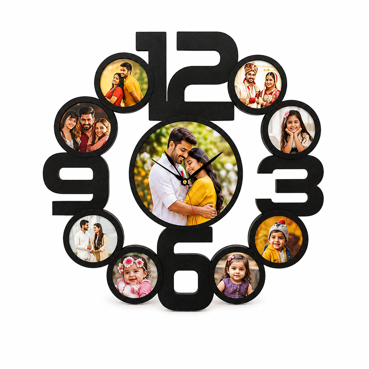 Personalized Photo Wall Clock (Model: AKW009)