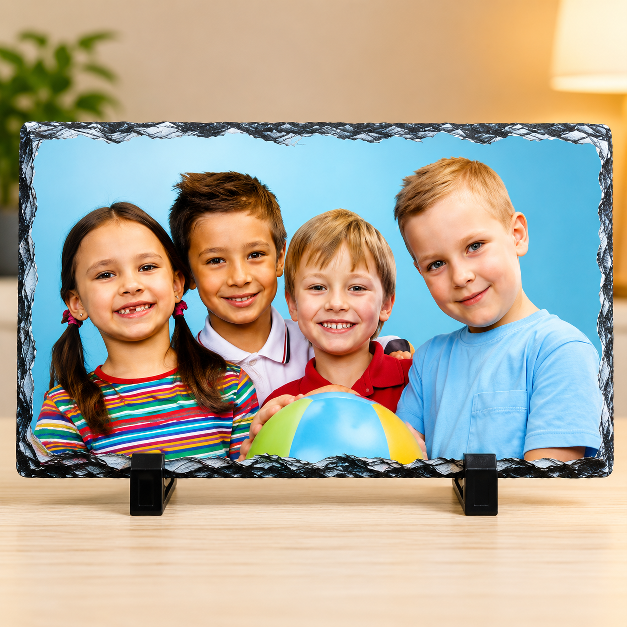 Personalized Stone Photo Slate (Size: 10 × 20 cm)
