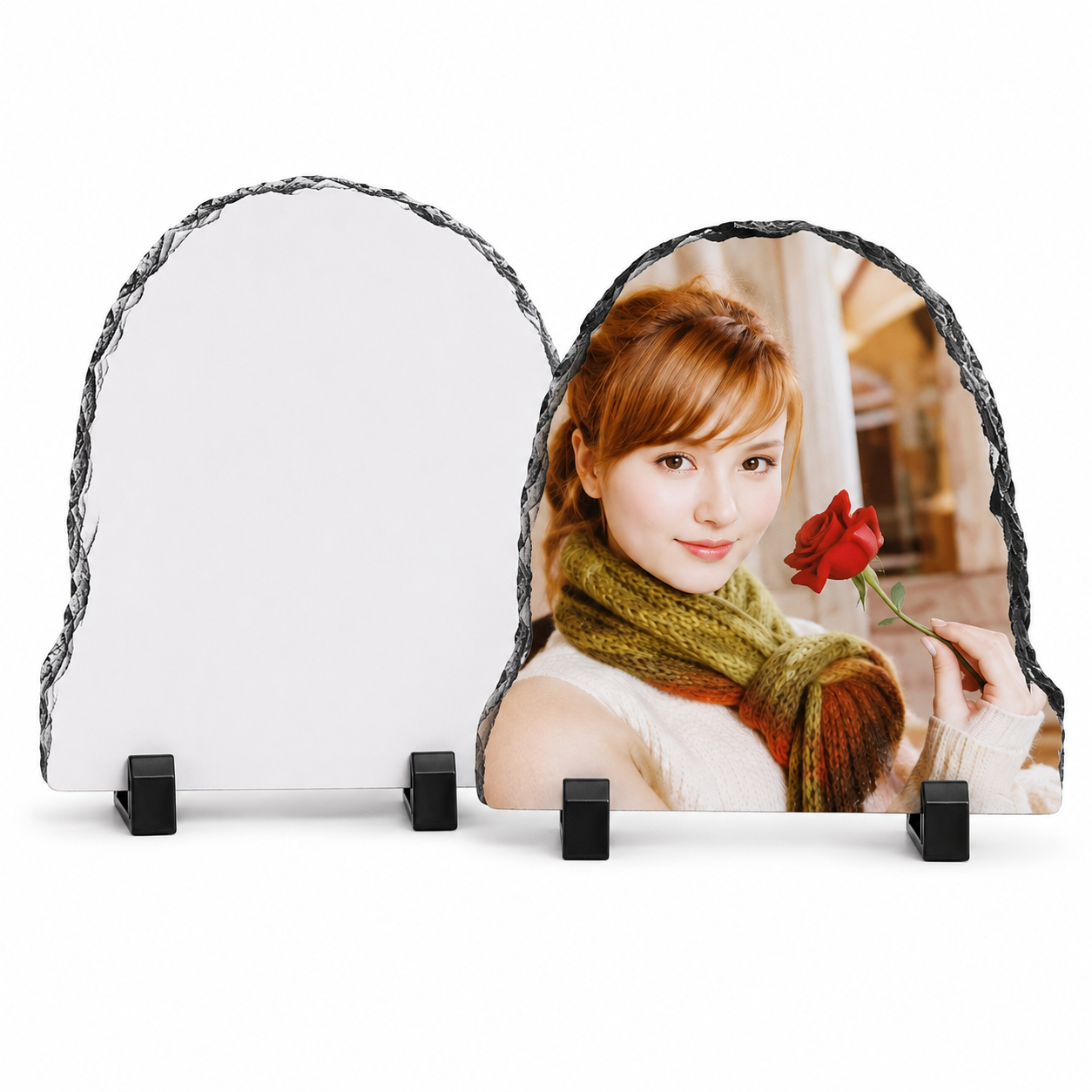 Personalized Stone Photo Slate (Size: 20 × 20 cm)