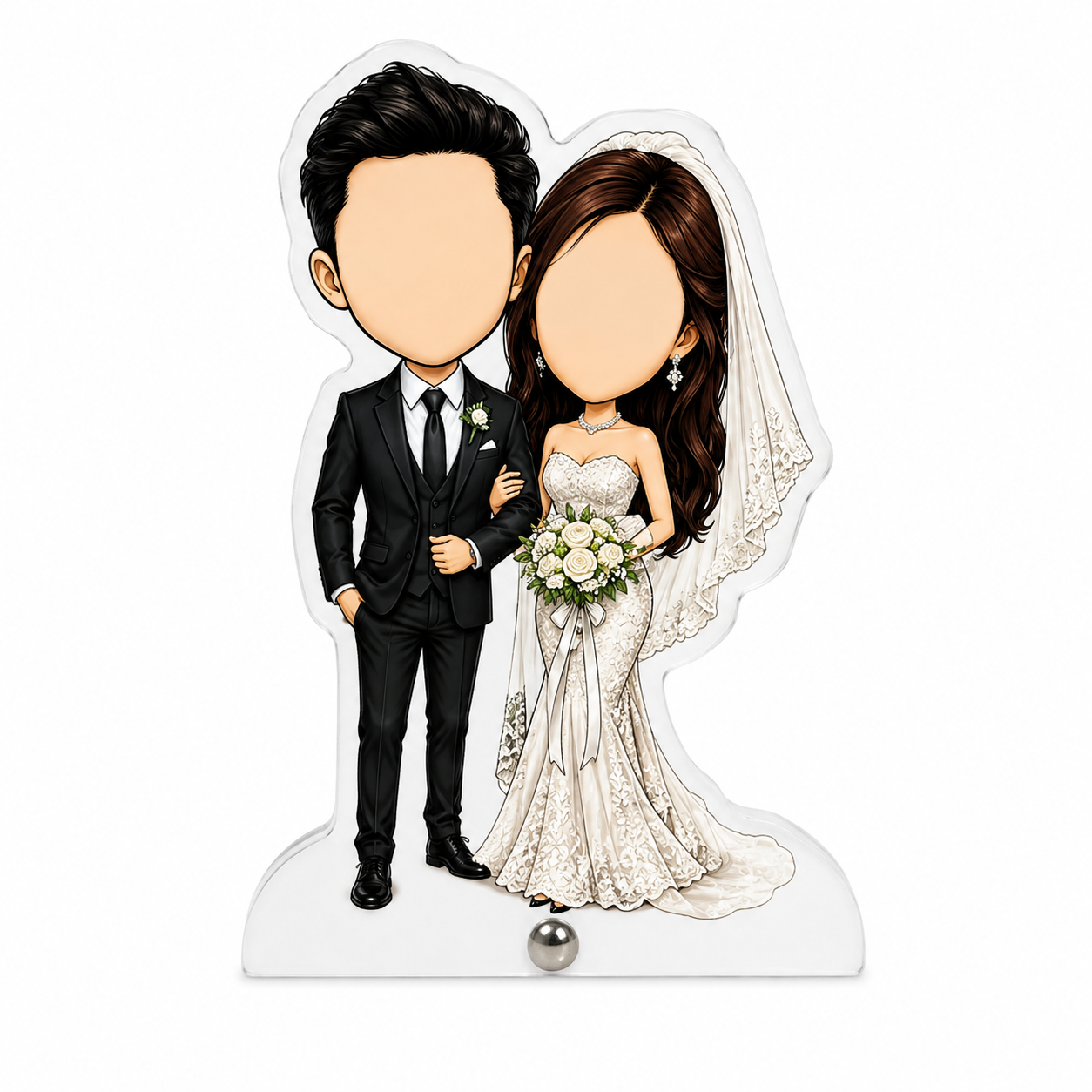 Personalized Wedding Couple Carrycatcher (Size: 5 × 6.5 Inches).