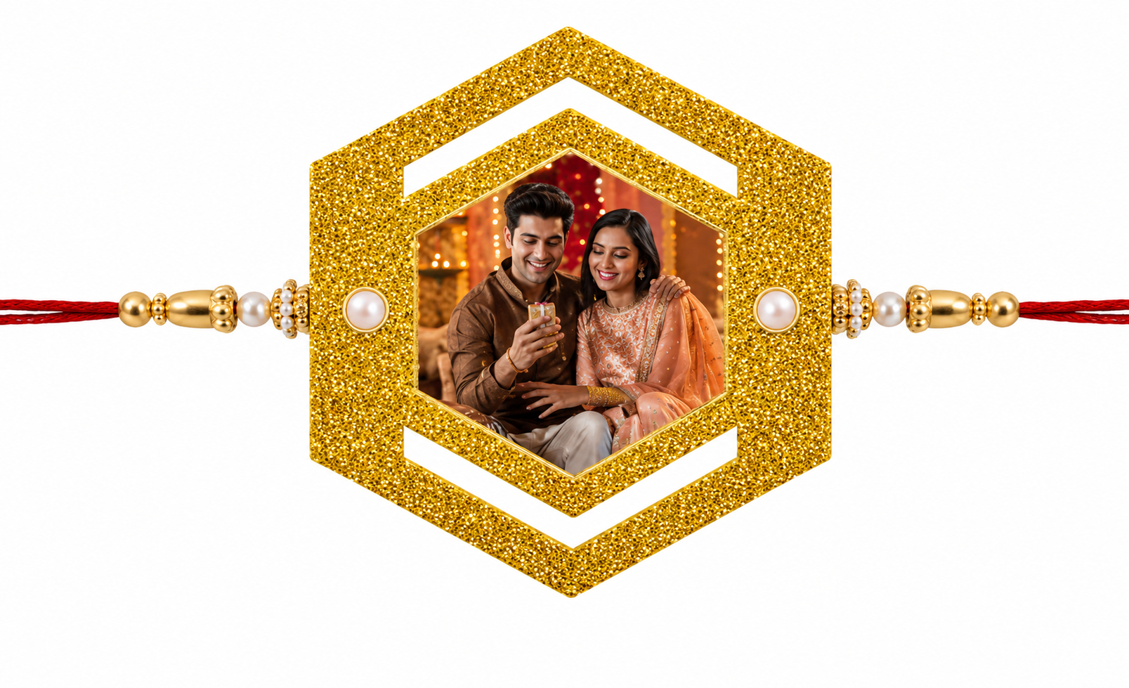 Sublimation Glitter Rakhi 06