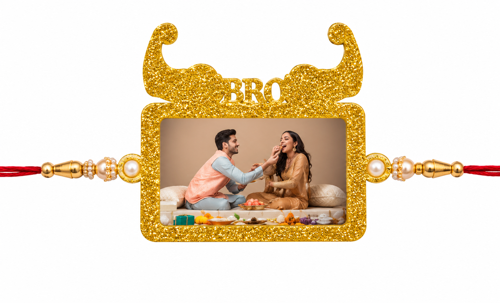 Sublimation Glitter Rakhi 09