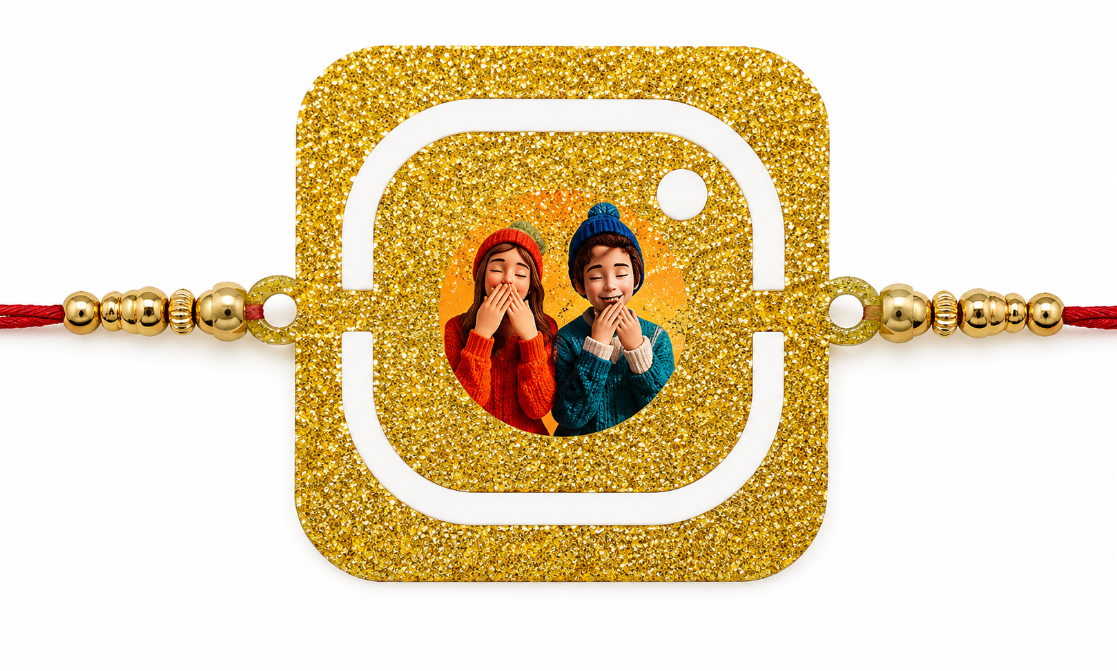 Sublimation Glitter Rakhi 11