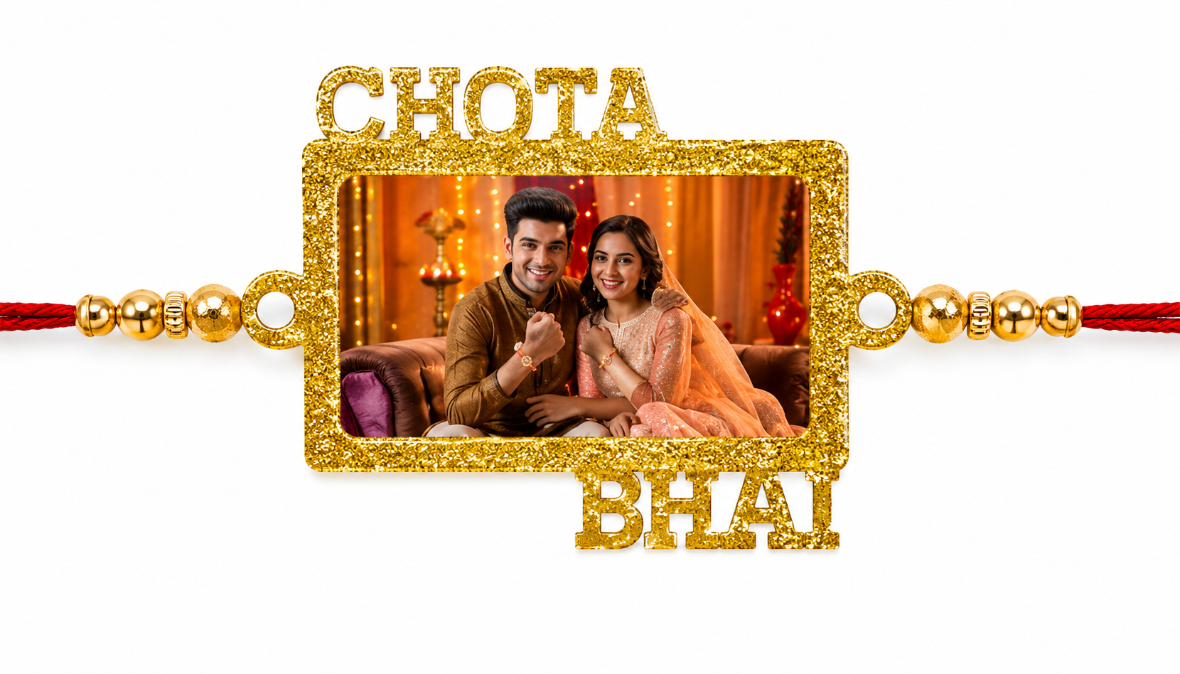 Sublimation Glitter Rakhi 13