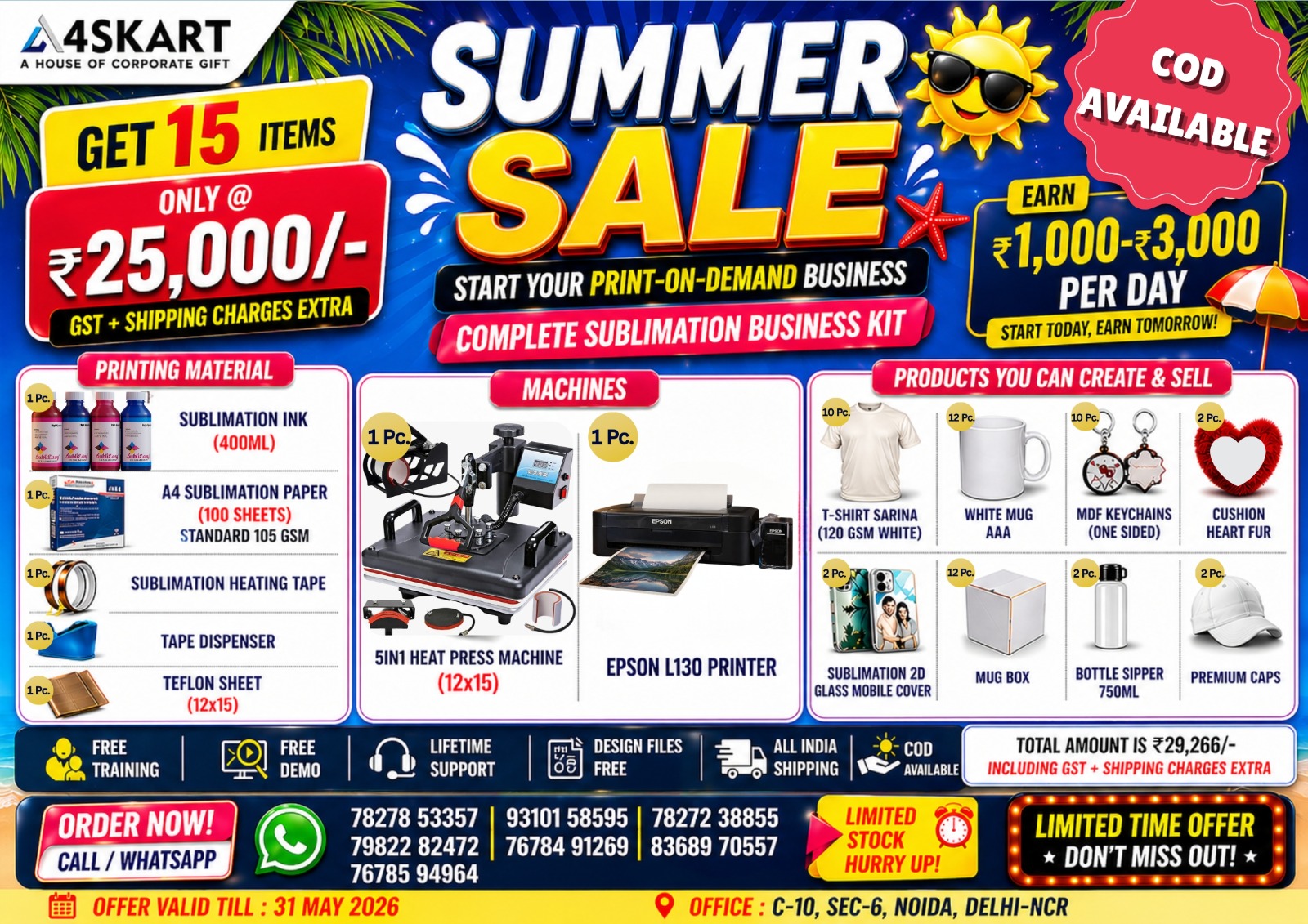 Summer Sale Complete Sublimation Business Kit