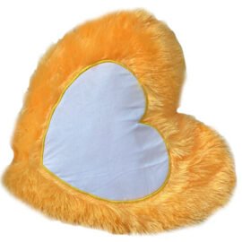 ( Pack of 5 )  Blank Sublimation Heart Fur Cushion | A4skart