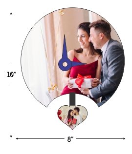 Sublimation MDF Pendulum Wall Clock (Pack of 5) -A4Skart