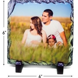 (Pack of 5) Blank Sublimation Rock Sqare Shape Photo Frame -A4Skart